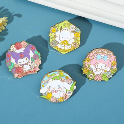 Sanrio Metal Badge Kulomie Melody Yugui Dog Pacha Dog Exquisite Premium Sense Bag Accessories Brooch