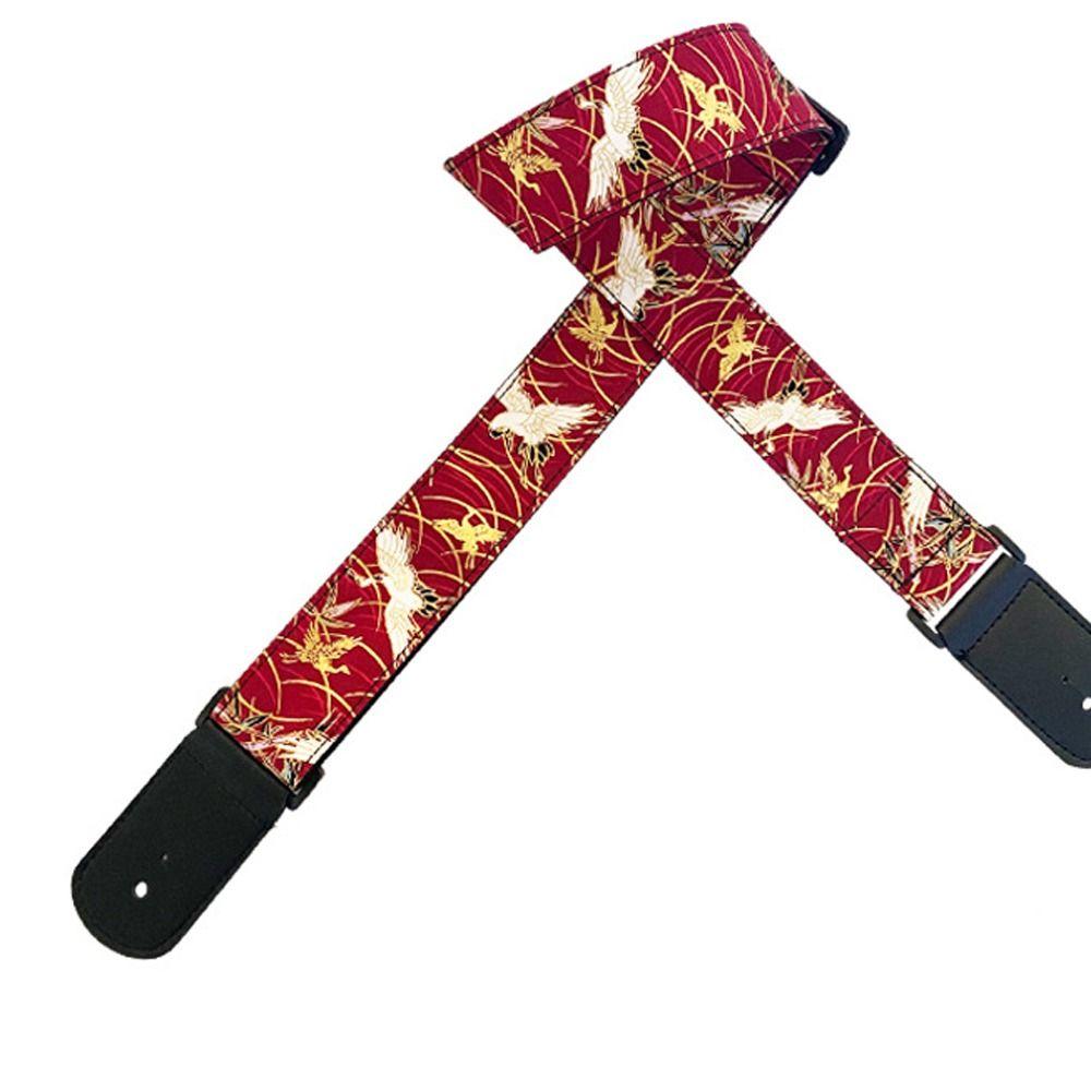 

Ремни для электрогитары Цветущая сакура Винтажный плечевой ремень для гитары Басовые ремни Гитарный ремень Укулеле style 3