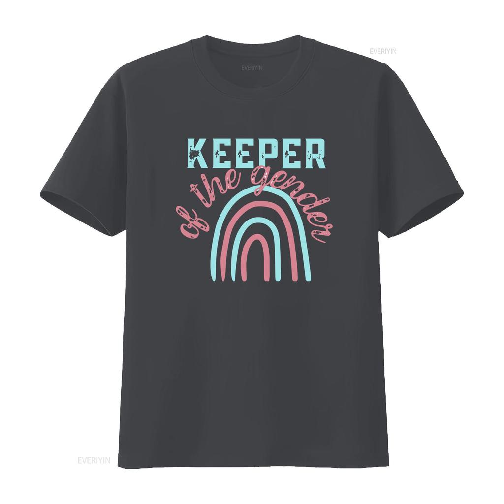 Keeper Of The Gender T Shirt Cute Baby Reveal Party Perfect for Her Announcement vintage Washed Comfortable Versatile graphic
