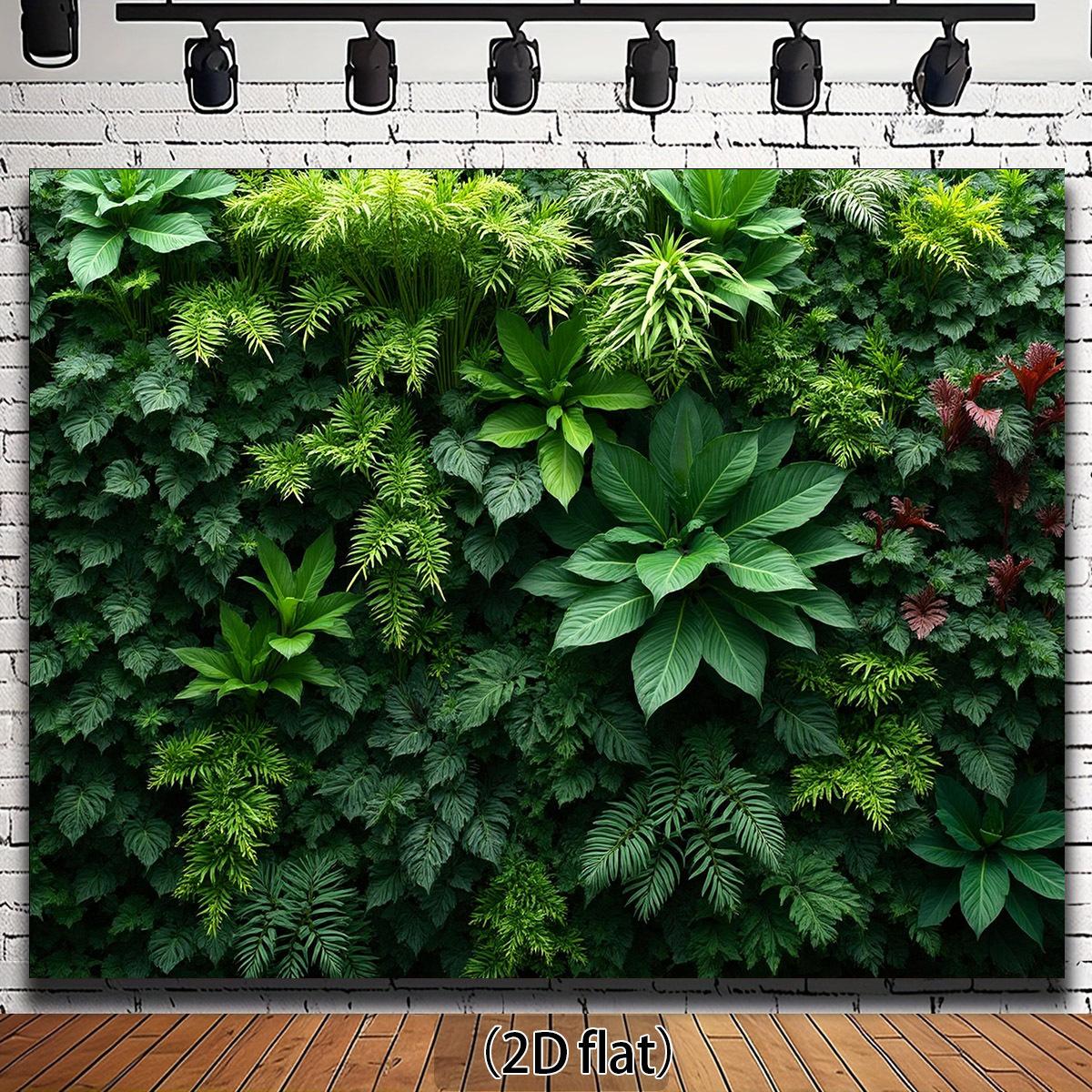 

Dense Green Foliage Plant Wall Tapestry Natural Leaf Pattern Indoor Garden Decor Fresh Air Feeling Eco Friendly Design Stylish 74x94cm(29x37in)