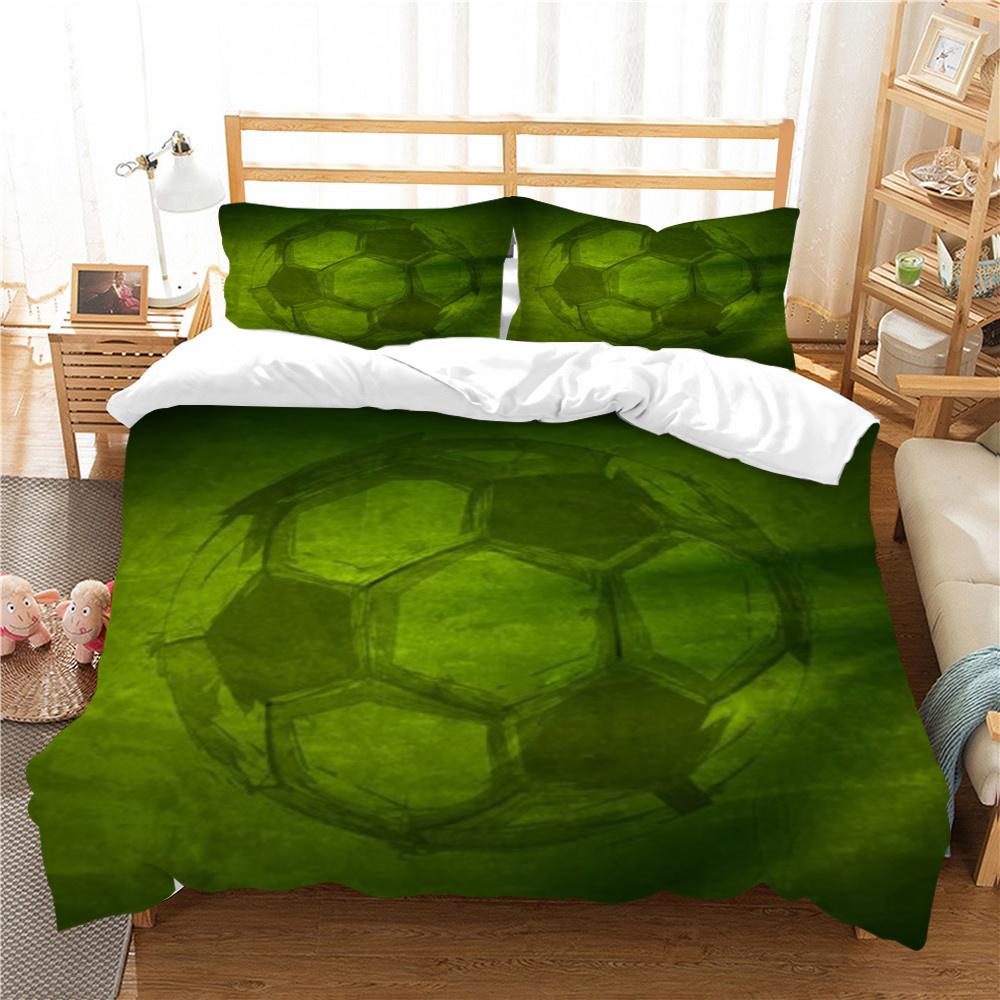 Conjuntos de capa de edredom esportivos queen size cama futebol adolescente crianças têxteis para casa de luxo capa de cama de alta qualidade