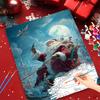 1pc Diy Paint By Numbers Kit Santa Claus And The Sled Christmas Gifts Diy Numbers Painting Wall Decoration Painting 40x50cm/16x20inch Without Frame