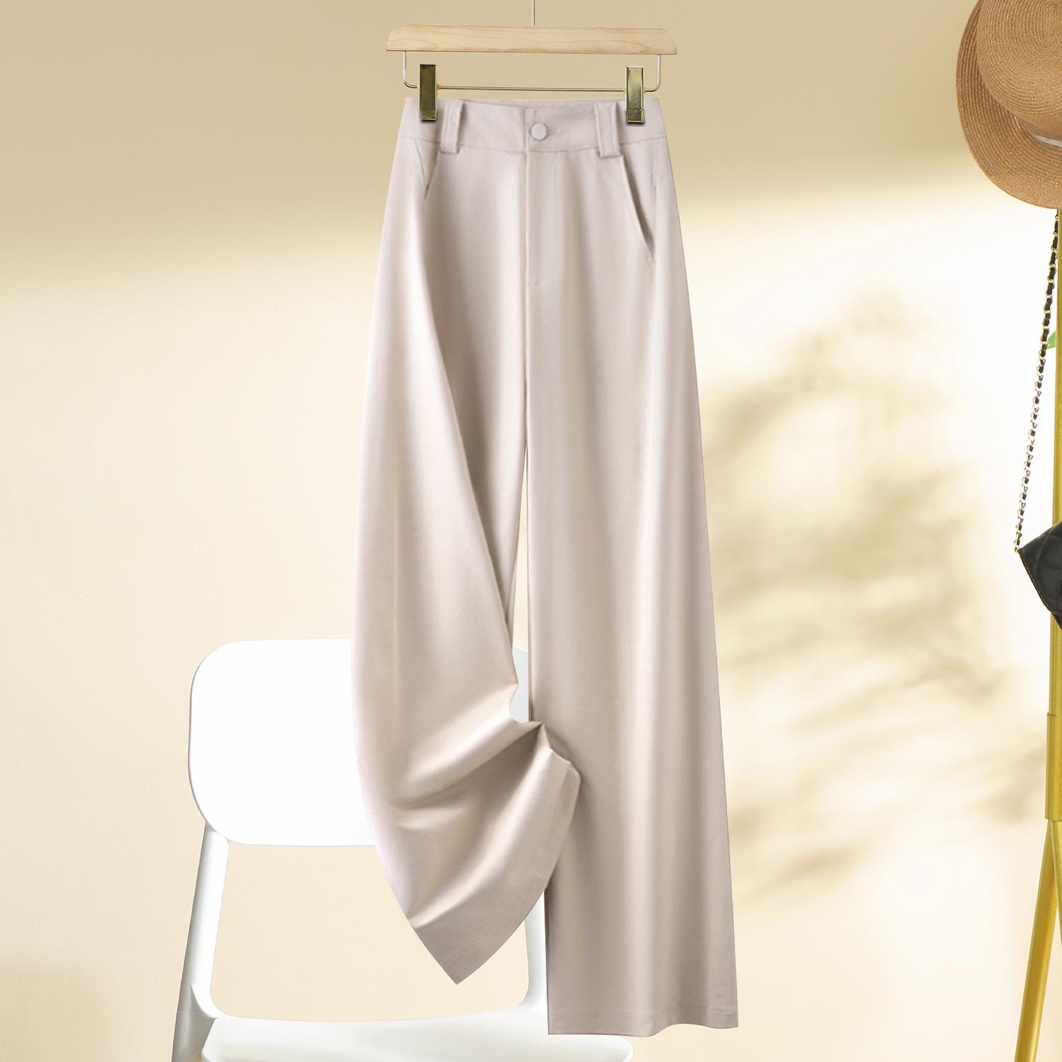 

Women s High-Waist Wide Leg Trousers: 2025 Spring/Autumn Fashion, Versatile, Trendy, Slimming, Straight-Leg Casual Pants 27 (95-105 jin)