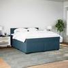 Box Spring Bed with Mattress Blue 180 x 200 cm Velvet