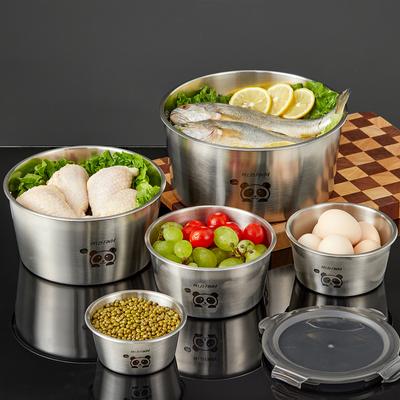 304 Stainless Steel Sealed Food Container Stackable Fridge Fruit Vegetable Meat Fresh-keeping Box Microwave&Oven Safe
