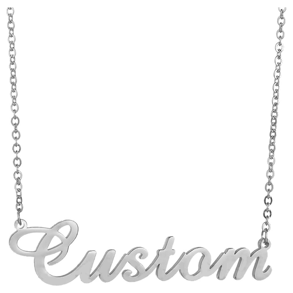 Collana con Nome, Collana Catena Alimentare, Collana Personalizzata, Regalo Unico per Moglie