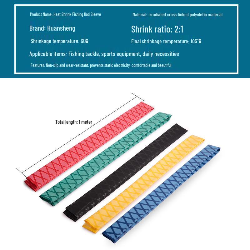 Rutschfester Wasserdichter Angelruten-Griff Schrumpfschlauch mit Schweißabsorbierendem Klebeband für Angelruten und Badmintonschläger
