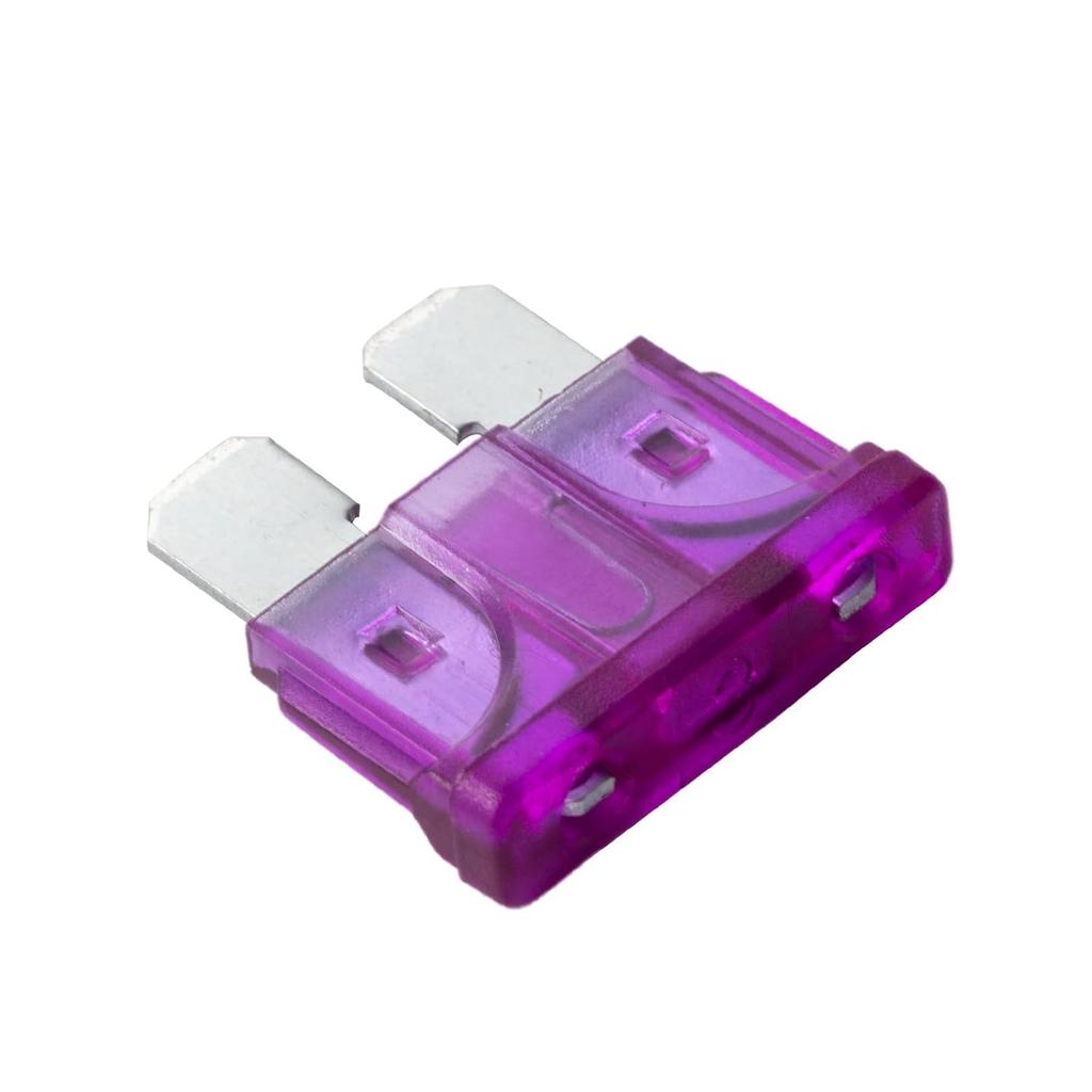 100Pcs 3 Amp Fuses HVAC ATC/ATO Stanbdard Fuse, 3A Car Fuse Blade for Automotive, Truck, Boat, Motorcycle