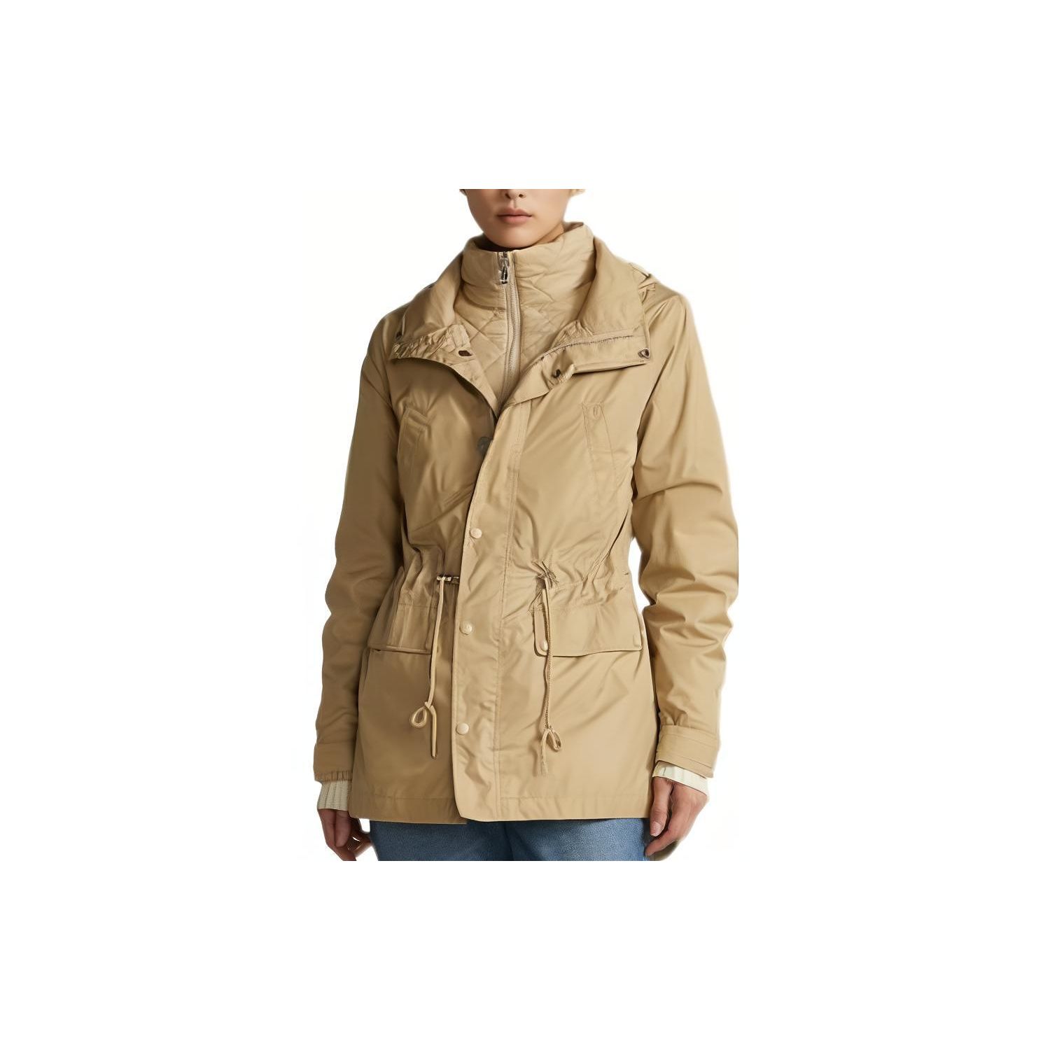 

Polo Ralph Lauren FW22 однотонная куртка со съемным капюшоном и длинными рукавами женские куртки коричневого цвета WMPOOTWN2820174 S