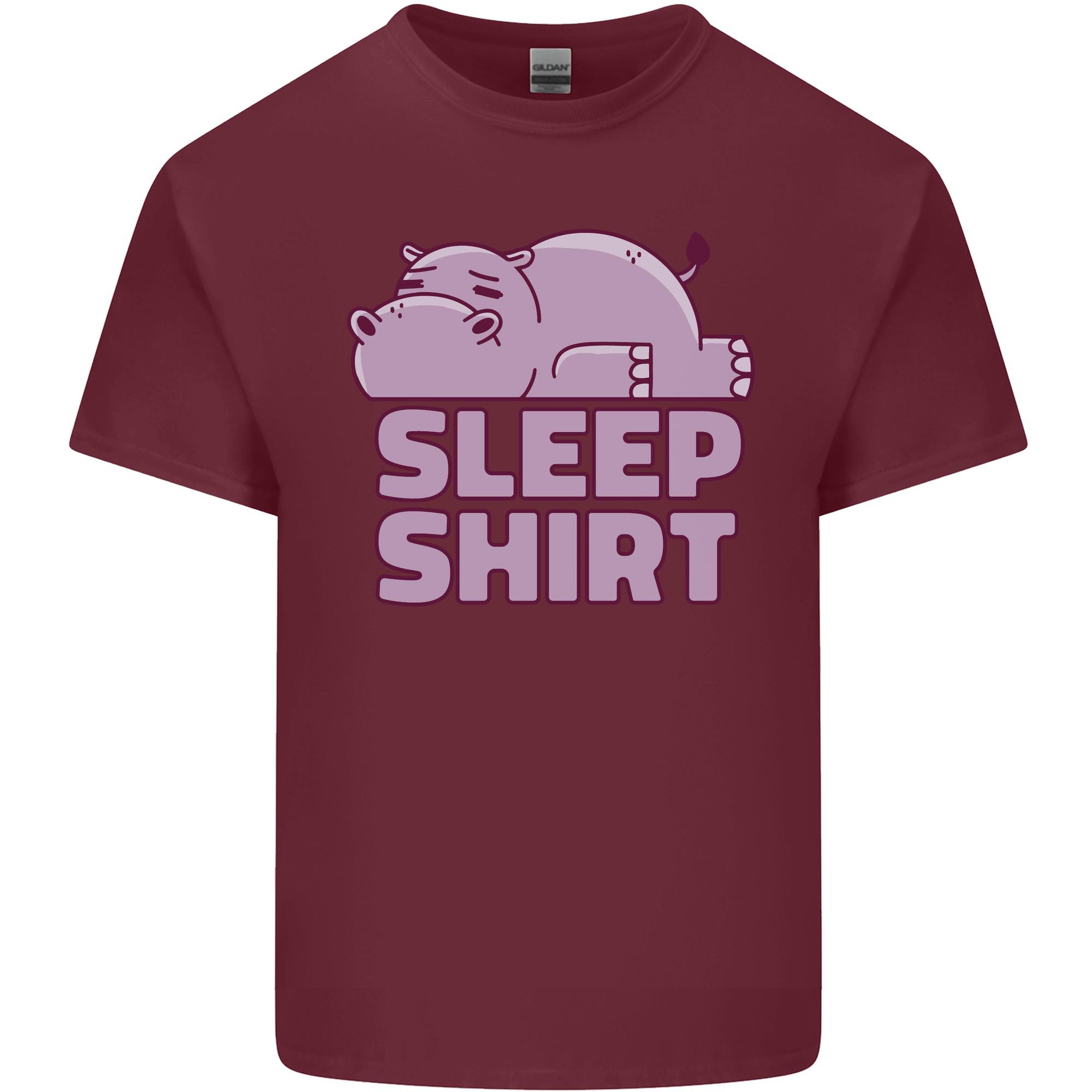 A Hippo Sleeping Shirt Hippopotamus Unisexs Light Cotton TShirt S