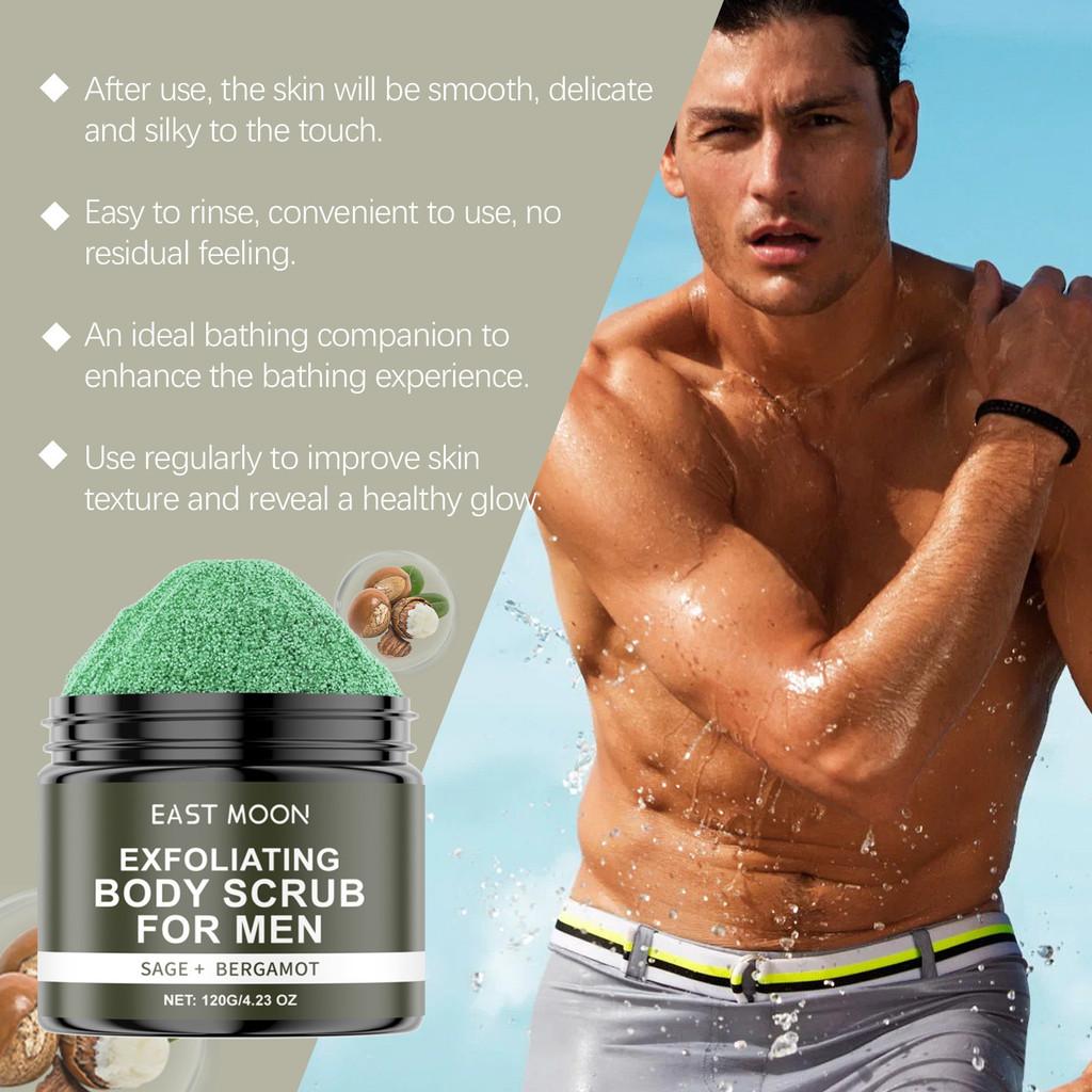 East Moon Gentle Exfoliating Body Scrub For Men With Unique Buddha Hand And Sage Ingredients