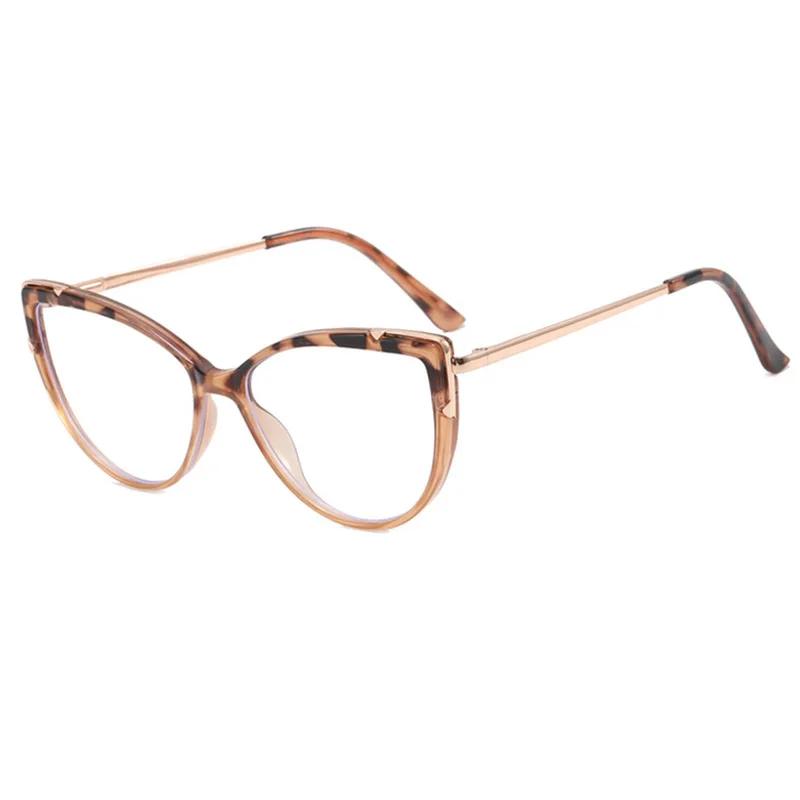 Retro Fashion Anti Blue Light Cat Eye Glasses Frame For Women  High Quality Clear Lens Reading Trending Eyeglassses
