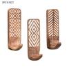 Non-Destructive Wood Wall Hooks - Adhesive Wall Hooks - Boho Decorative Wall Hooks