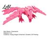Flexible Jointed Dragon Flying Toy with Movable Joints 3D Printed Realistic Educational Science Gift Model PLA Ornament for Office And Home Display