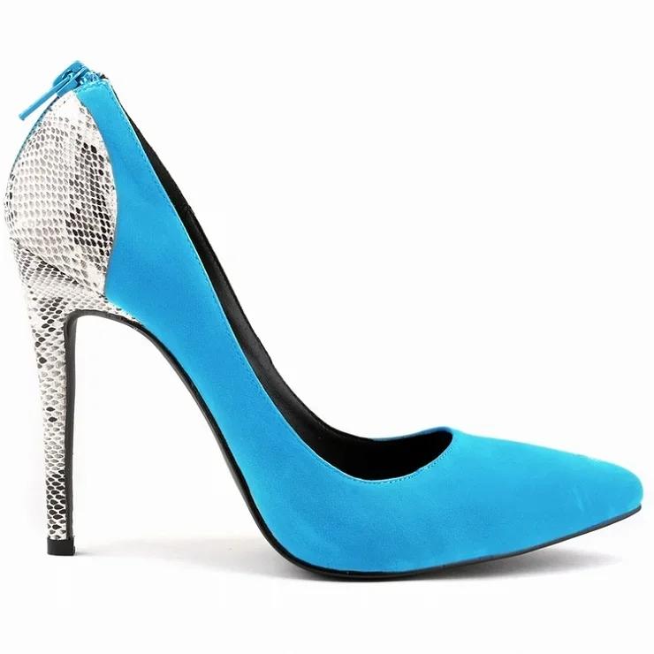 Nové dámské lodičky Sexy 11cm špičatá špička Vysoké podpatky Sametový hadí vzor Zip Dámské lodičky Černé Červené Párty Svatba Boty