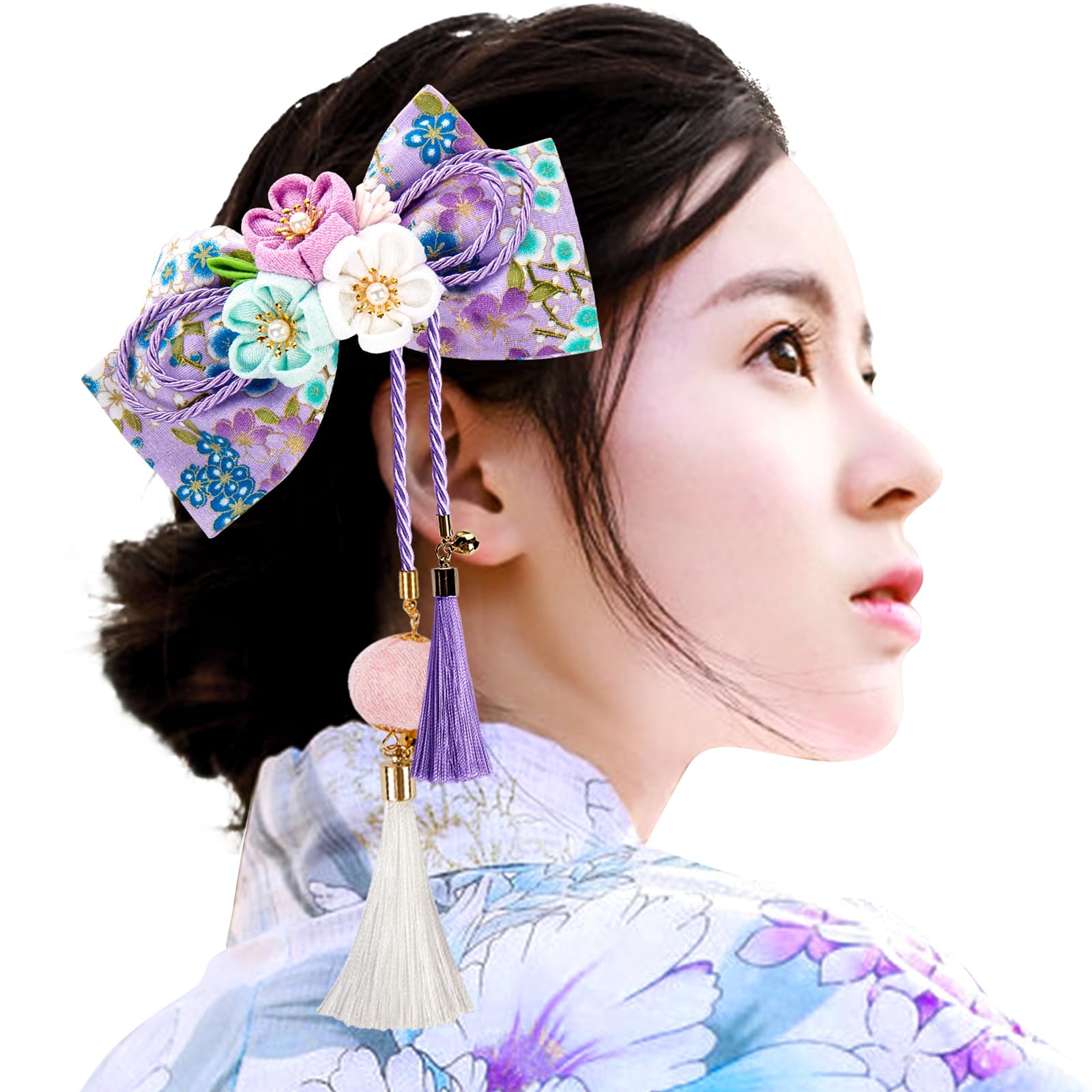 

[OTAKUMARKET] Hair Accessory Ribbon for Hakama, Graduation Ceremony, Kimono, Japanese Clothing, Yukata, Furisode, Coming-of-Age Ceremony, Ribbon,
