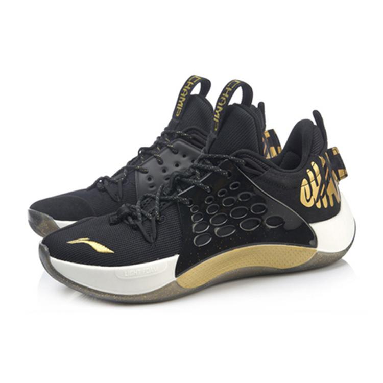 Saison 2018-2019 CBA Meister Schuhe Glory Edition - Schwarz/Gold | LINING Sonic VII LOW Sneaker ABAP033-7