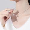 Light Luxury Flash Diamond Cherry Blossom Necklace Female Ins Sweet Flower Neck Chain Fringed Water Drop Collarbone Chain