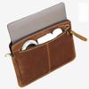 Compatible with New MacBook Pro 14, Genuine Leather Protective Case and Cowhide Inner Sleeve.