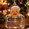 Acrylic Christmas Cash Gift Holder Ornament Clear Hanging Loop Money Gift Holder Cash Slot Printed Christmas Message