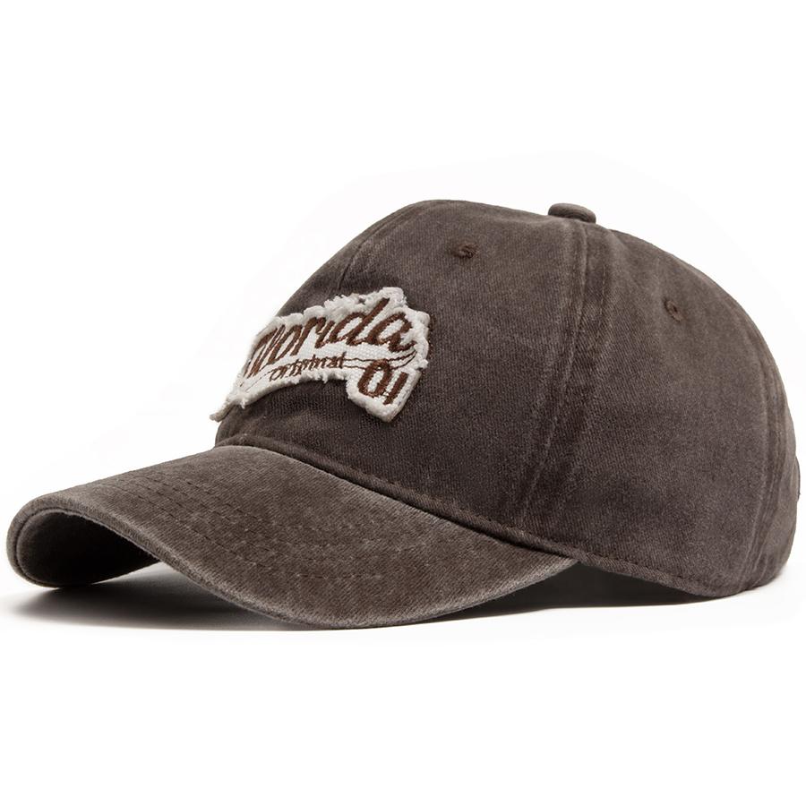 Washed Cotton Vintage Men Baseball Cap Letter Embroidery Sun Caps Summer Casual Outdoor Women's Visor Hat Fashion Hip Hop Hats