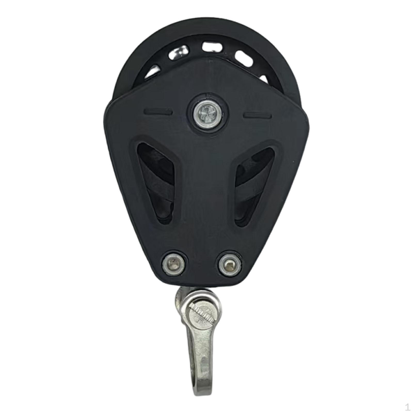 

Шкив для лодки Одинарный поворотный блок Универсальный Плавный Бесшумный подшипник Практичный Нержавеющая сталь Нейлон чёрный