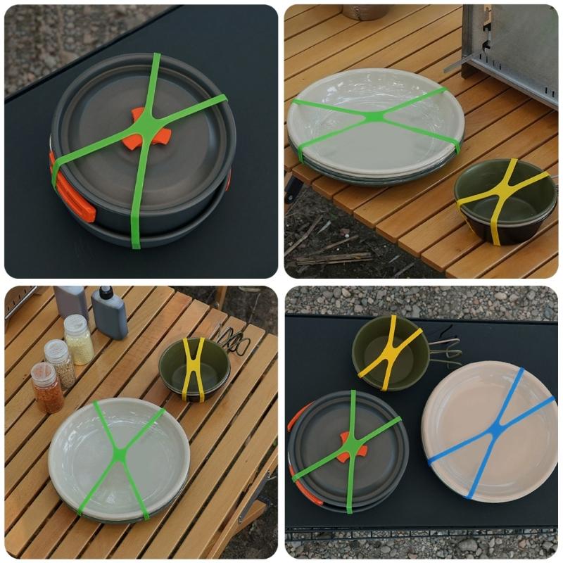 5Pcs H Bands Silicone Rubber Bands Assorted Color Rubber Bands Elastic Rubber Wrapping Bands for Wrapping and Bag Wrap