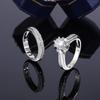 High Quality Crystal Zircon Wedding Ring Set Fashion Big Stone Finger Ring Promise Bridal Engagement S925 Silver Rings for Women