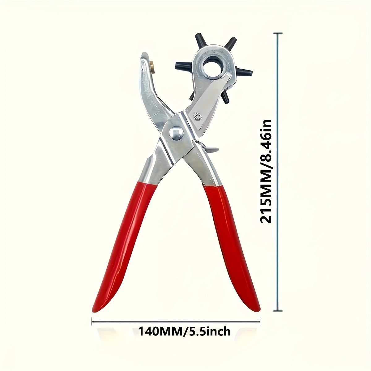 

Leather Belt Hole Punch Plier Hole Eyelet Puncher Revolve Sewing Machine Bag Setter Tool Watchband Strap Household Leathercraft