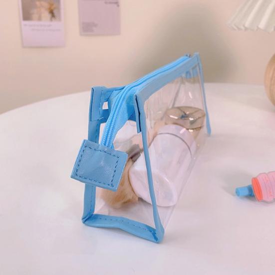 Pouzdro na tužku Transparentní Lehká přenosná kapsička na zip Kosmetická taška do školy