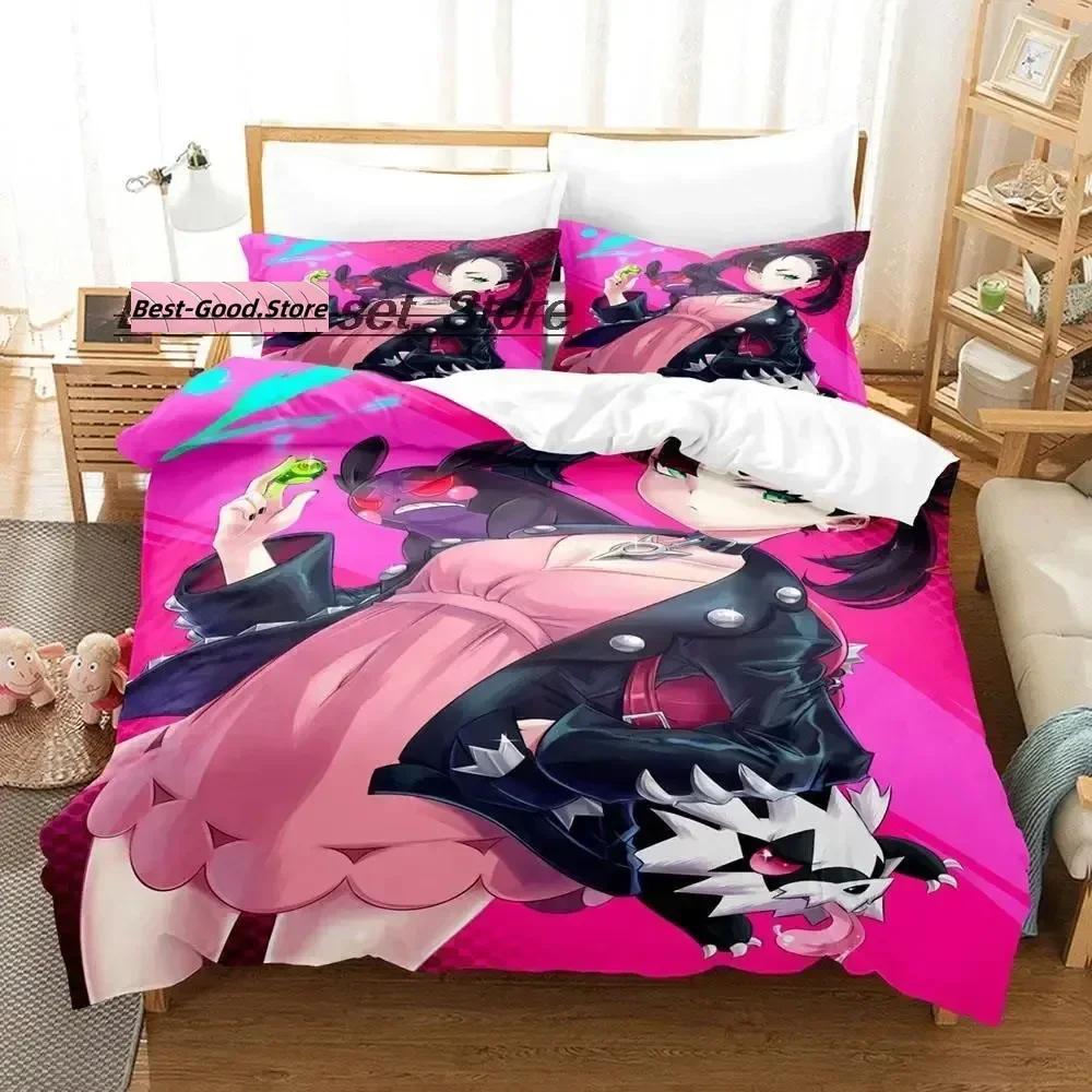 

Marnie Bedding Set Single Twin Full Queen King Size Bed Set Aldult Kid Bedroom Duvetcover Sets 3D Print Anime Bed Sheet Set 70x133cm 2pcs