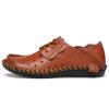 Summer Comfortable Casual Shoes Men's Breathable Vintage Versatile Low Top Lightweight Leather Slip-On Anti-Slip Shoes For Men