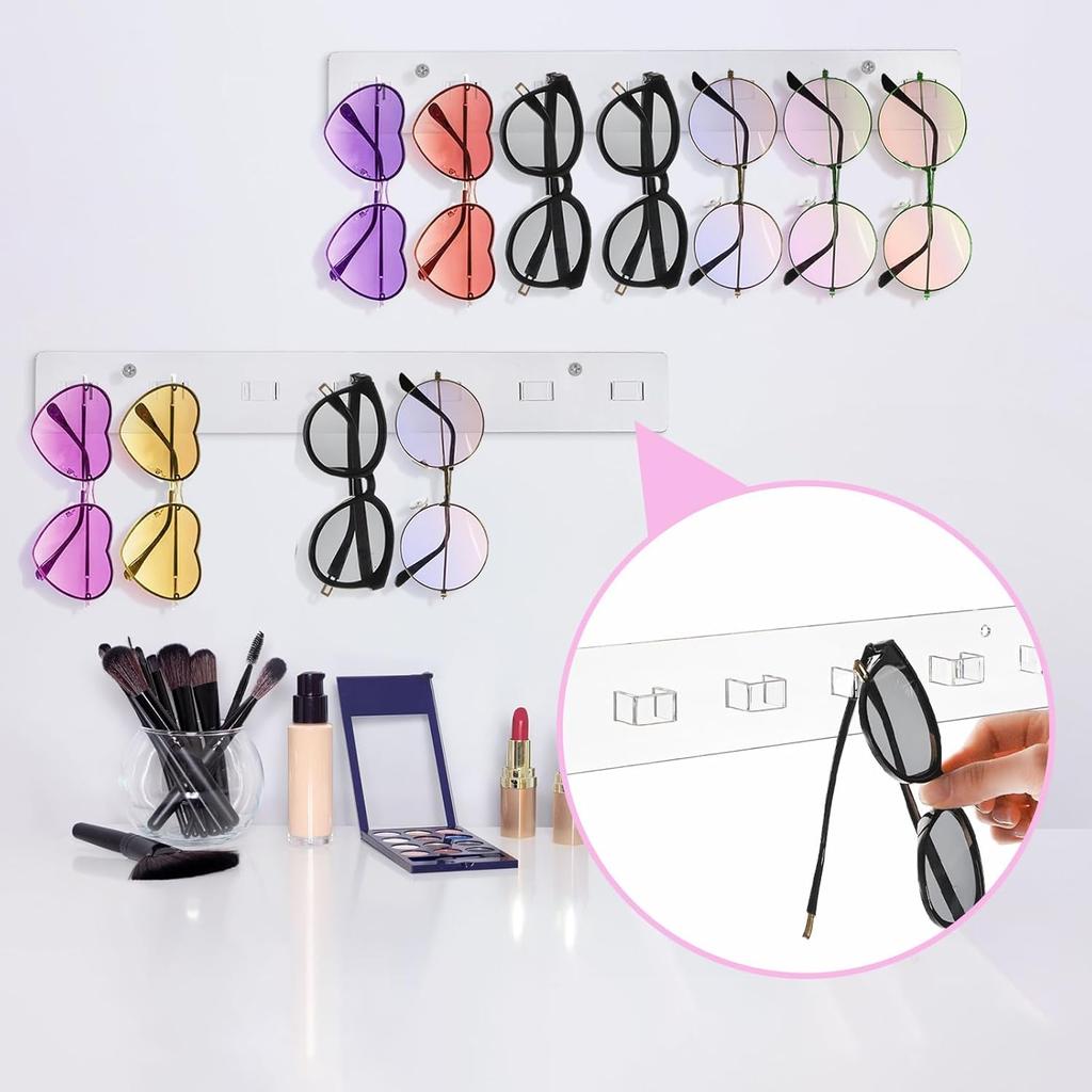 DIFEIUKI Alikle Sunglasses Set of Holds 14 Stylish Eyeglasses and Display for Eyeglasses Wall-Mounted Holder, 2, Sunglasses, Stand, Space-Saving