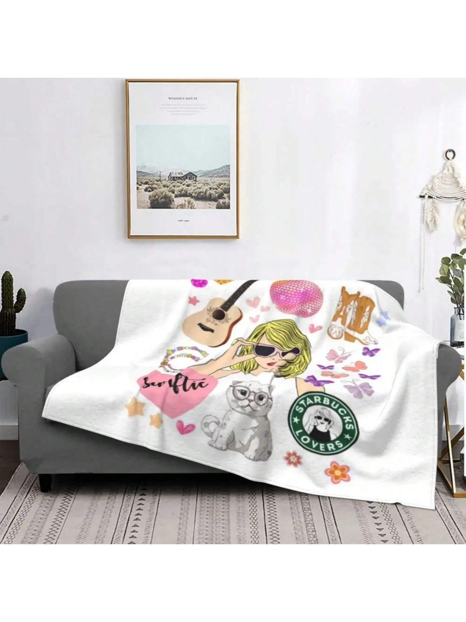 The  Cute Collage Swiftie An Ultra-Soft Micro Fleece Blanket 75X95CM