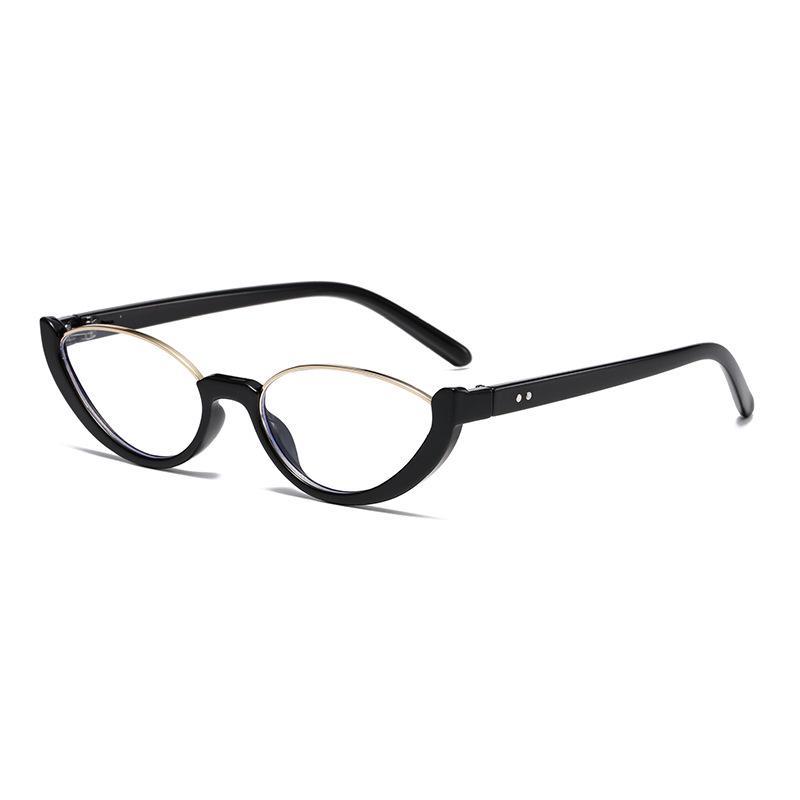 Retro Cat-Eye Half-Frame Sunglasses: European & American Fashion Trend Women's Style