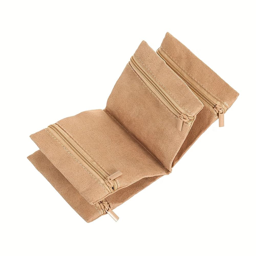 

High Quality Velvet Tassel Jewelry Box, Portable Soft Storage Case for Multifunctional Jewelry Packaging коричневий