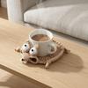 Sottobicchiere a forma di scoiattolo all'uncinetto, Sottobicchieri divertenti a forma di scoiattolo, Tappetini per tazze animali carini fatti a mano, Tappetino decorativo per tazze da bevande, Regalo per amanti degli animali