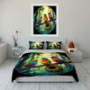 Colorful Bird Decor Set Soft Comfortable Duvet Cover Bedding Set Included 1*Duvet Cover & 2*Pillowcases, Gift