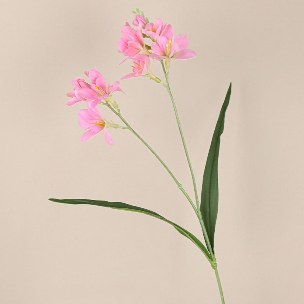 2 Fork Artificial Freesia Flowers Real Touch Surface Simulation Petals Simulation Whelan Flower Handcrafted Details