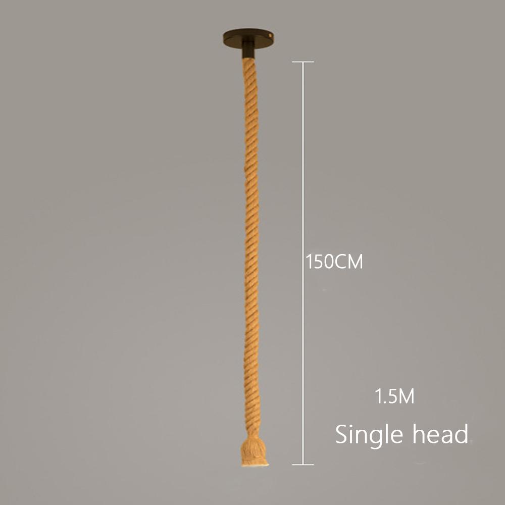 Vintage Hemp Rope Pendant Light Holder 1/2 Head For Loft Personality Industrial Pendant Lamp Edison Hanglamp Lighting