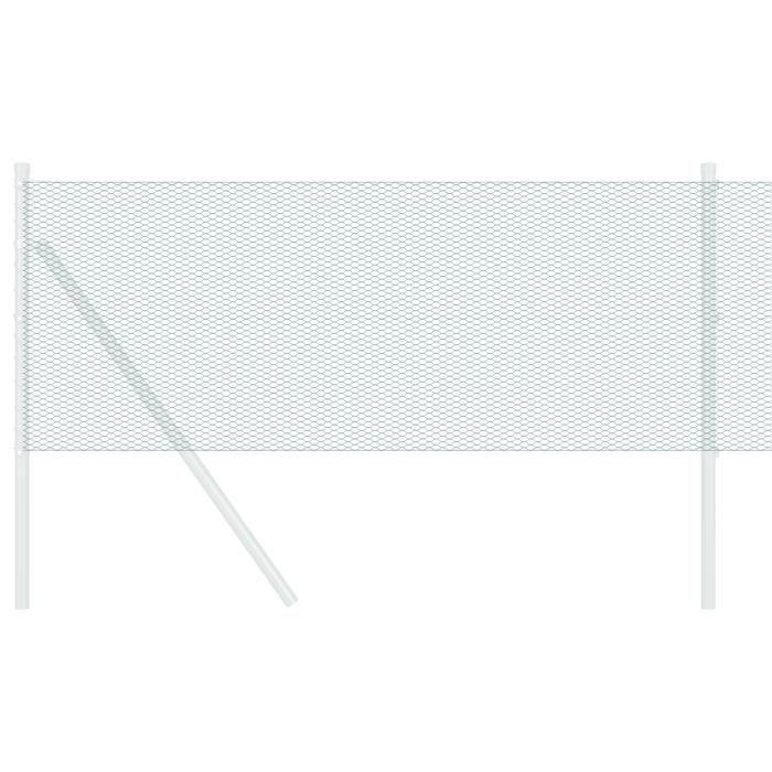 VidaXL Clôture hexagonale Verte 0.8x50 m Acier 42005418