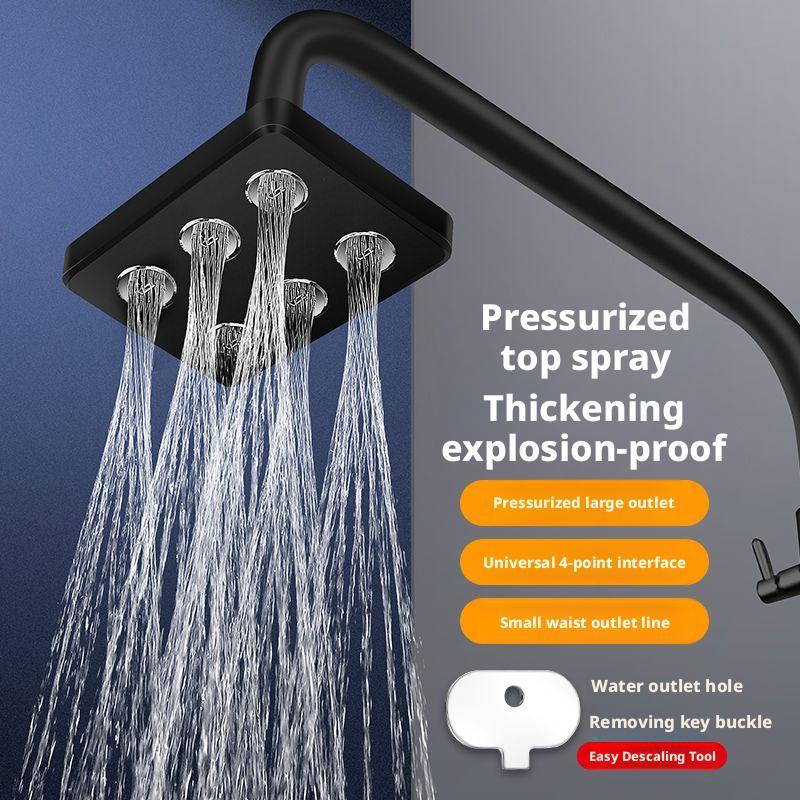 High Pressure Bathroom Nozzle Small Waist Top Spray Shower Descaling Connecting Rod Shower Top Spray Universal Shower Shower