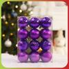 24pc Christmas Balls Decoration Pendant Set 4cm Colorful Ball Christmas Tree Decoration Ball  Festive Atmosphere Christmas Ball