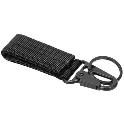 Portachiavi da esterno con moschettone e cinturino a strappo ad anello, gancio a moschettone, anello portachiavi, clip, fibbia appendino