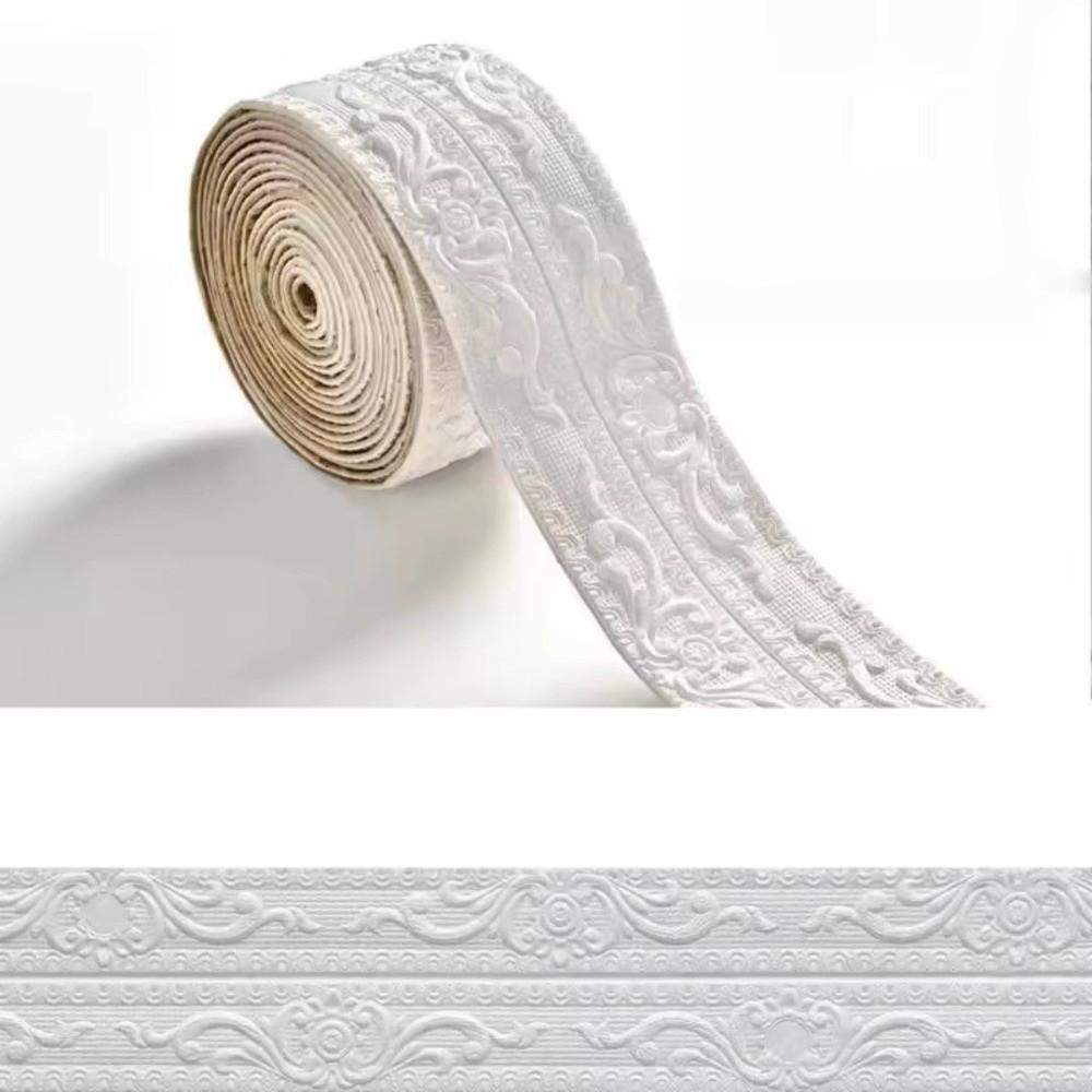 3D Foam Wall Sticker Self-Adhesive Wall Trim Line Simple Foam Edge Banding  Wall Border