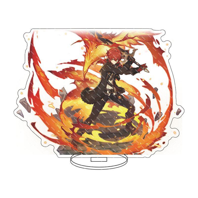 Barbatos Genshin Impact Keqing Barbara Acrylic Figure Stand Decoration Display