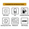LED Camping Light Retractable Tripod Light Portable 10800mAh Rechargeable Work Lamp with Rotatable