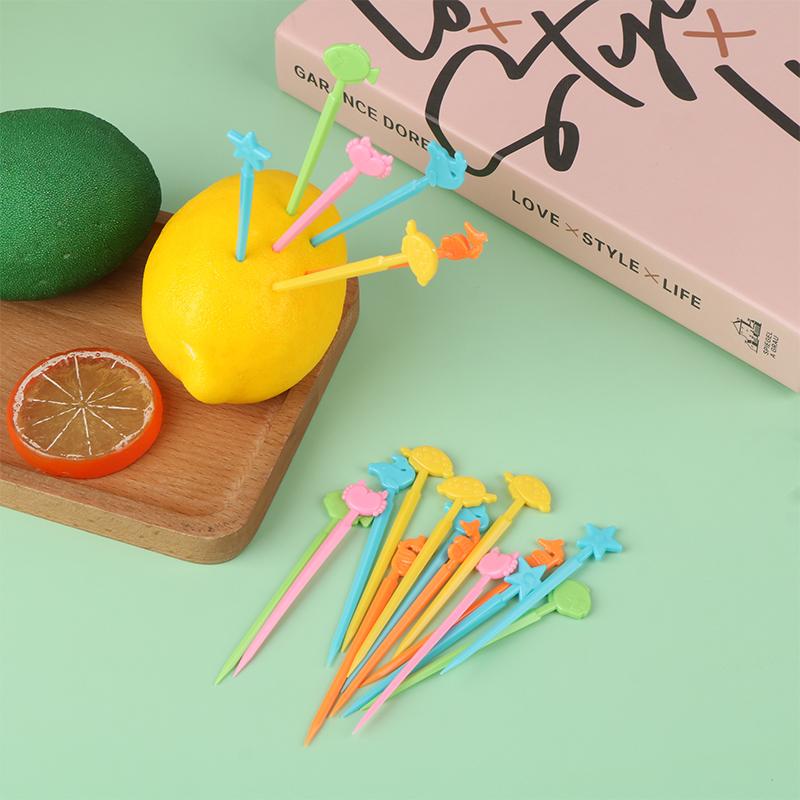 20Pcs/Set Cute Animal Food Toothpicks Cartoon Toothpicks Bento Fruit Forks
