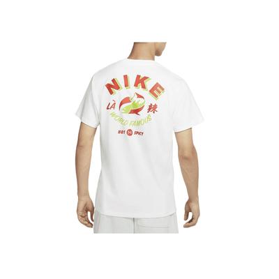 Chili Fish Logo Print Sport Kurzarm T-Shirt Herren Tops Weiß DO2320-100