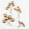 5pcs Gold  Ball Silver Ball Cake Topper Happy Birthday Party Cake Decorative Plug-in